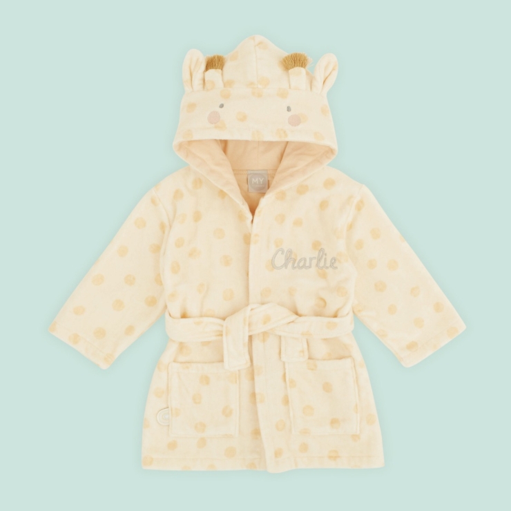 Personalised Giraffe Towelling Robe