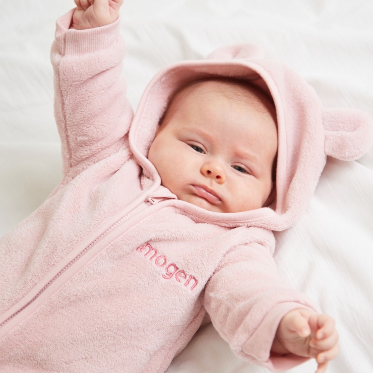 Personalised Pink Fleece Onesie