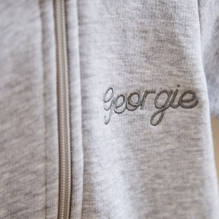 Personalized Grey Jersey Onesie