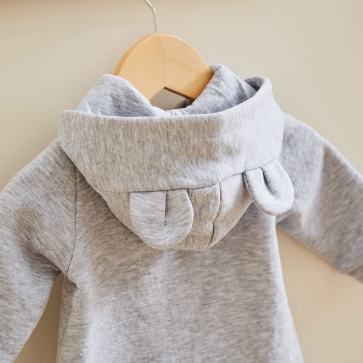 Personalized Grey Jersey Onesie