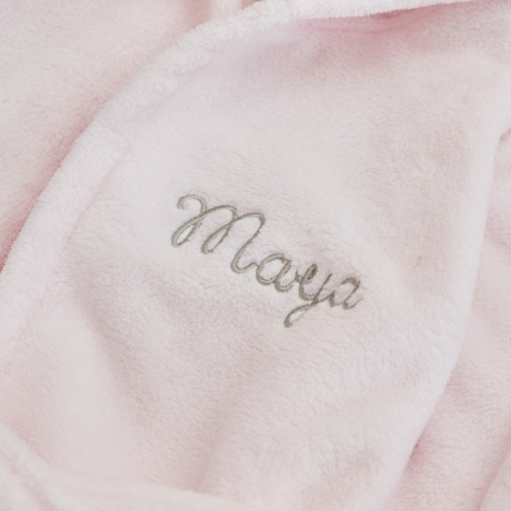 Personalised Light Pink Fleece Robe
