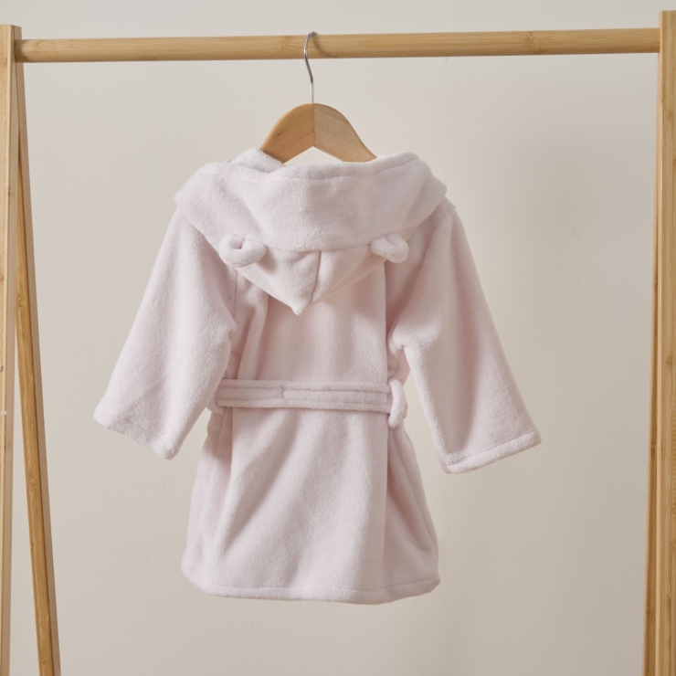 Personalised Light Pink Fleece Robe