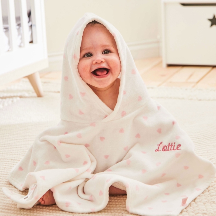 Personalized Heart Towelling Poncho