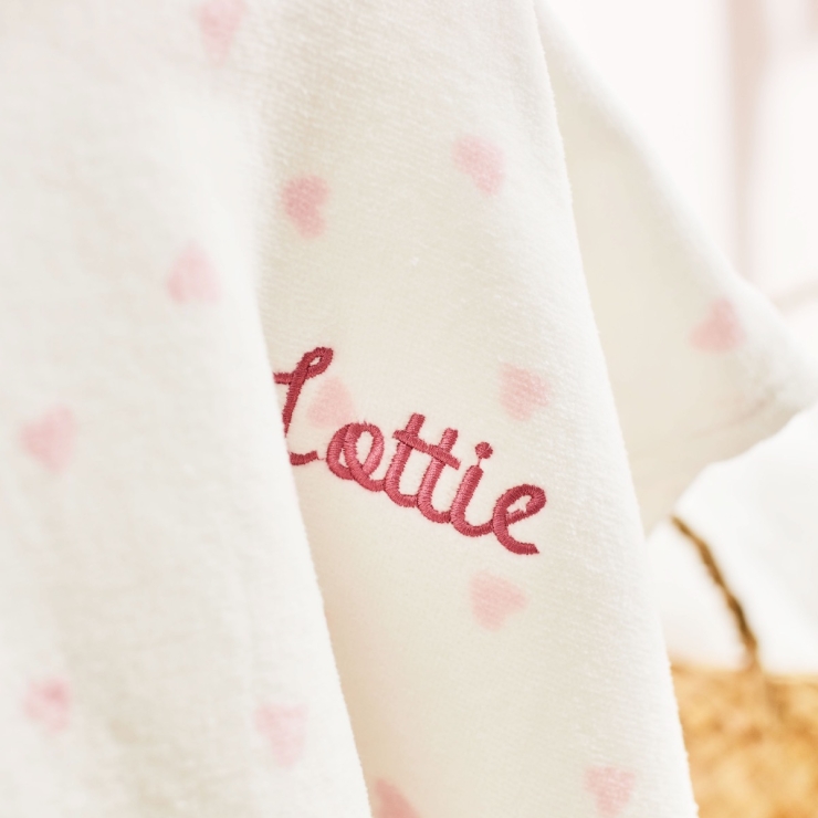 Personalized Heart Towelling Poncho