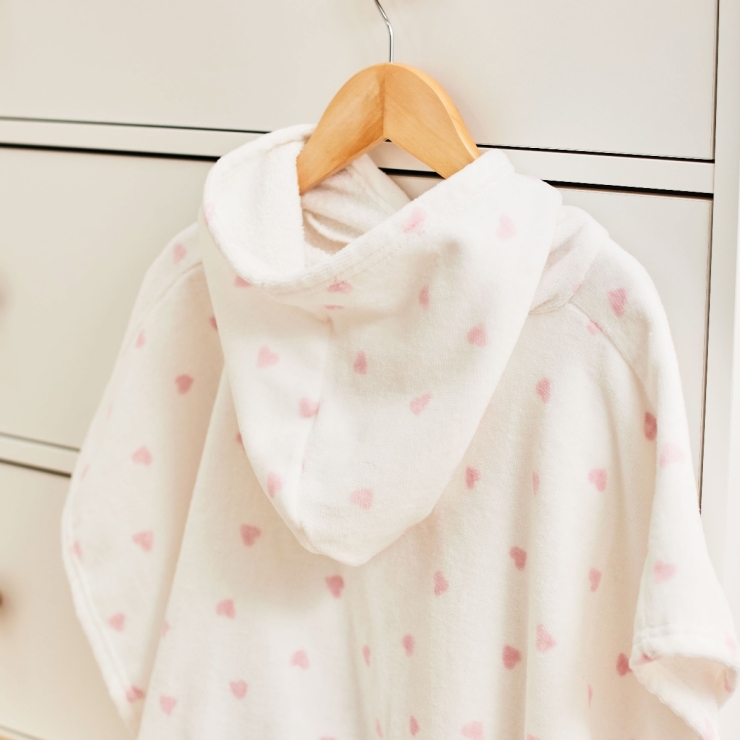 Personalized Heart Towelling Poncho