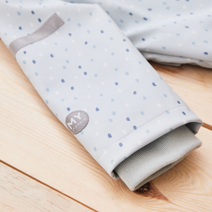Personalized Blue Spot Print Raincoat