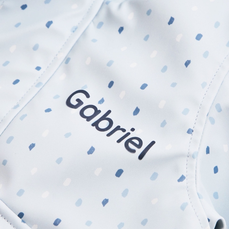 Personalized Blue Spot Print Raincoat