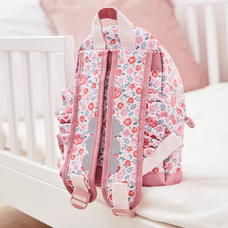 Personalized Pink Ditsy Print Classic Mini Backpack