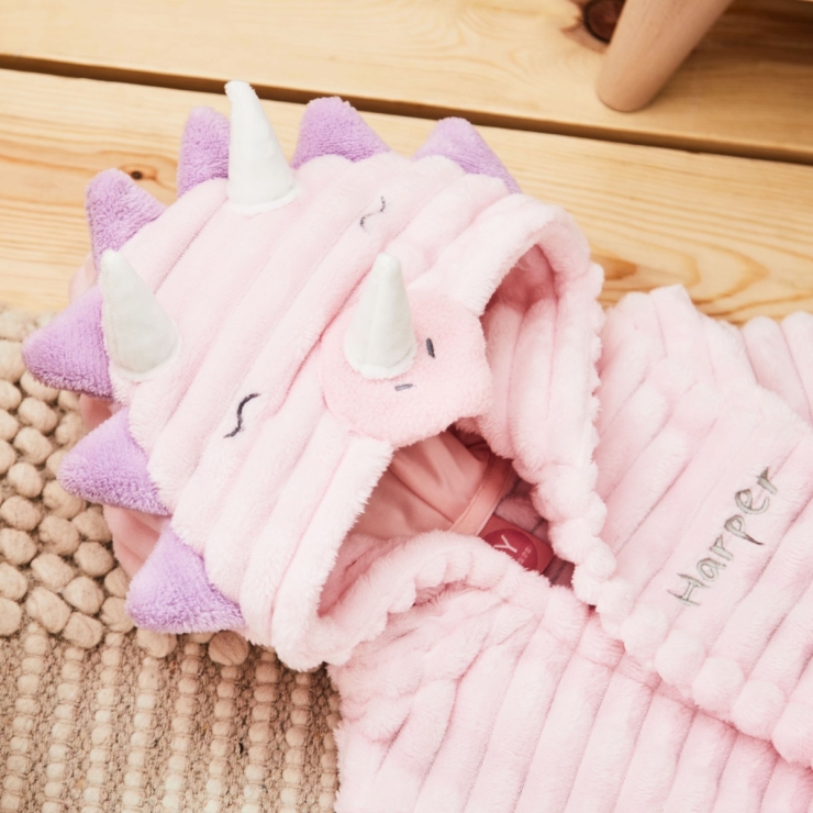 Personalised Pink Dino Robe