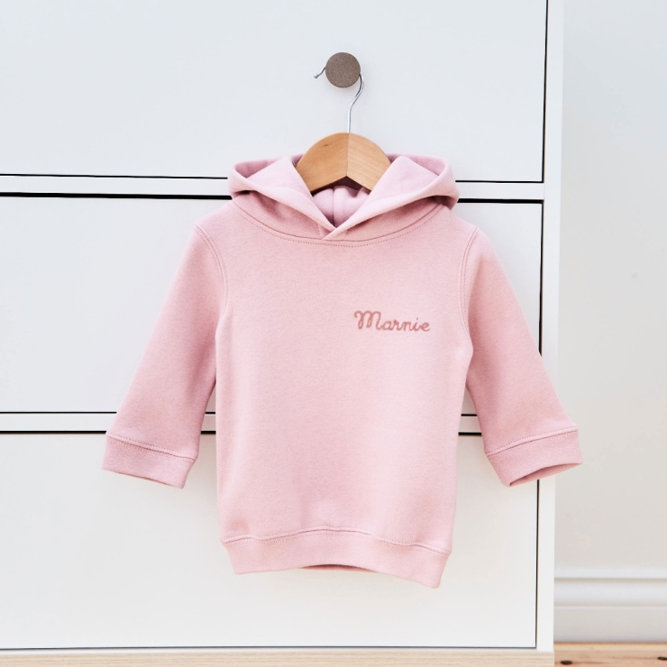 Personalised Pink Embroidery Hoodie