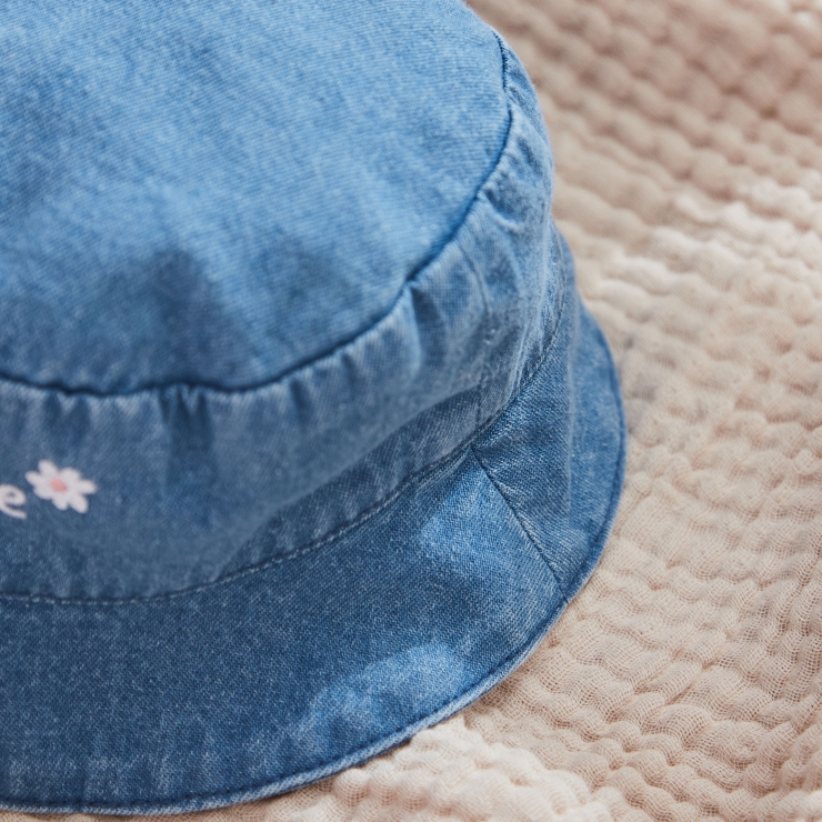 Personalized Daisy Denim Bucket Hat