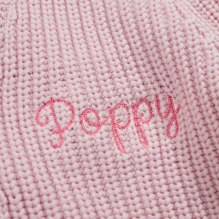 Personalised Front Name Pink Cardigan 