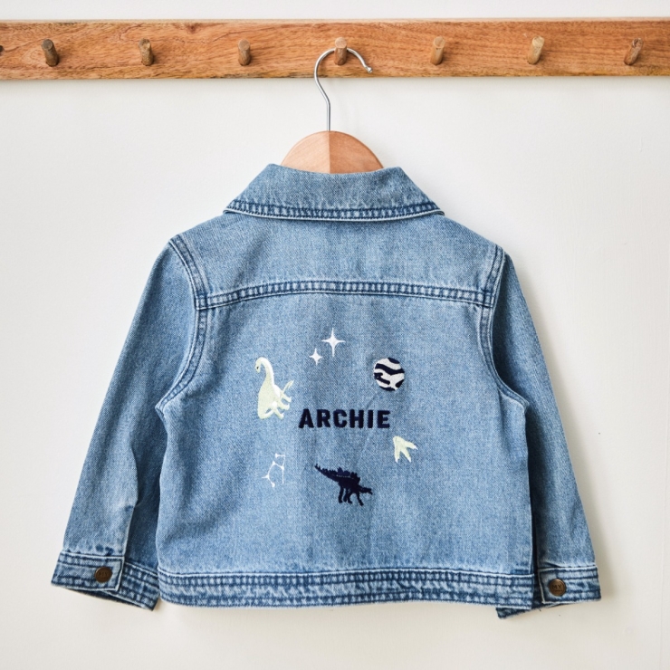 Personalised Natural History Museum™ Dinosaur Denim Jacket
