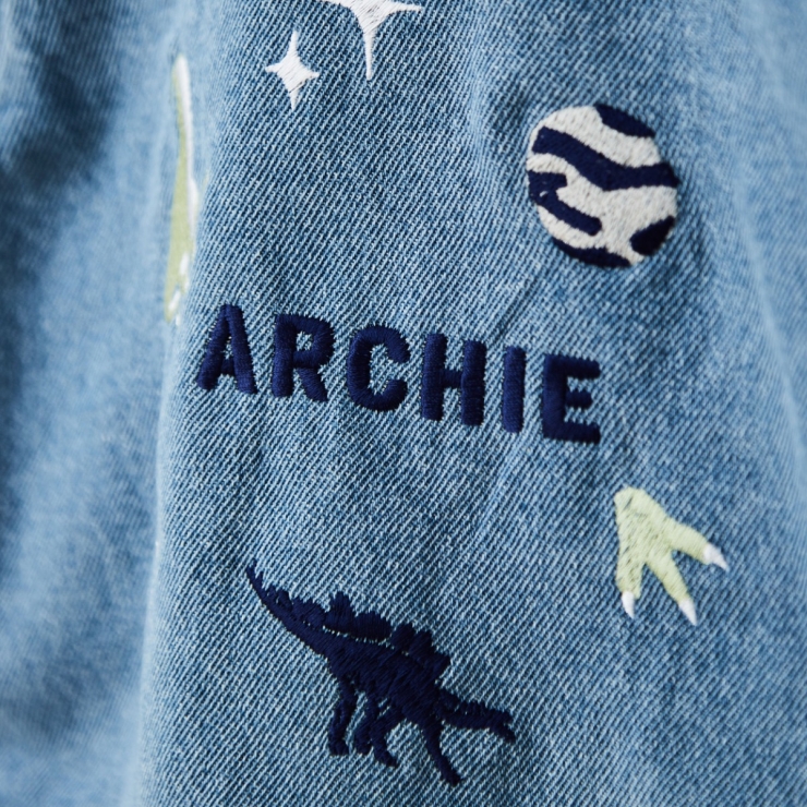 Personalised Natural History Museum™ Dinosaur Denim Jacket