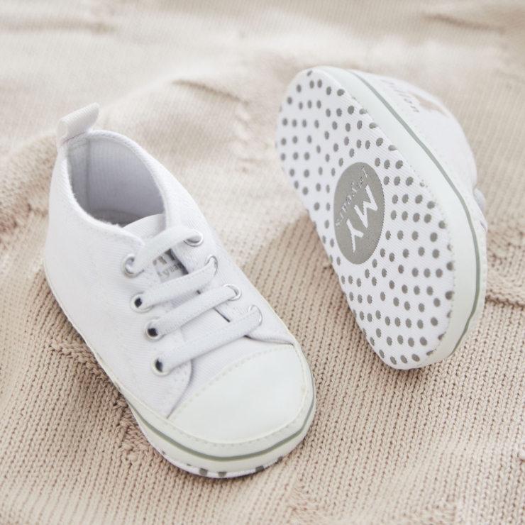 Personalized Biscuit Bear White Baby High Tops
