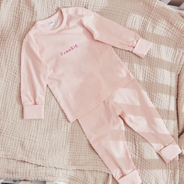 Personalised Pink Pyjama Set