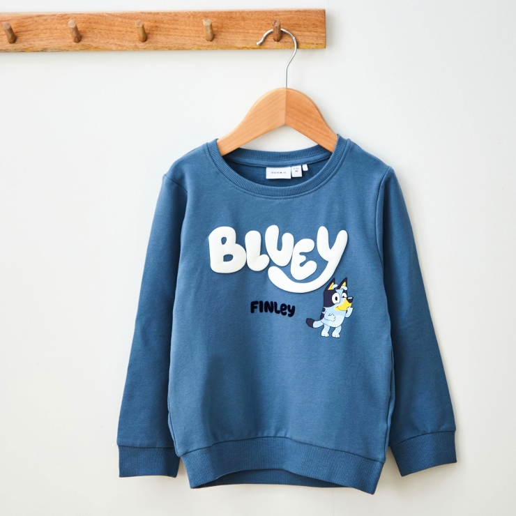 Name It Personalised Bluey Provincial Blue Sweatshirt