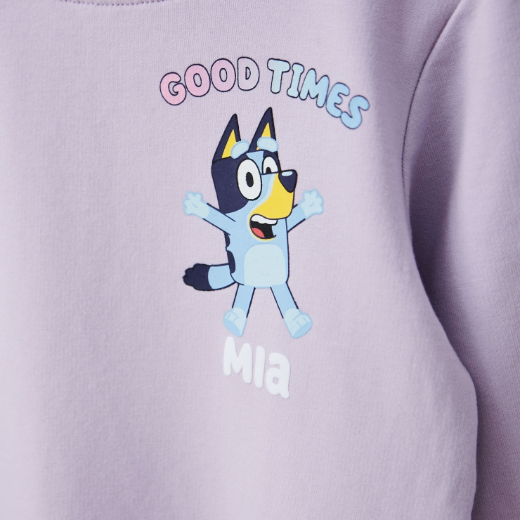 Name It Personalised Bluey Lilac Sweatshirt