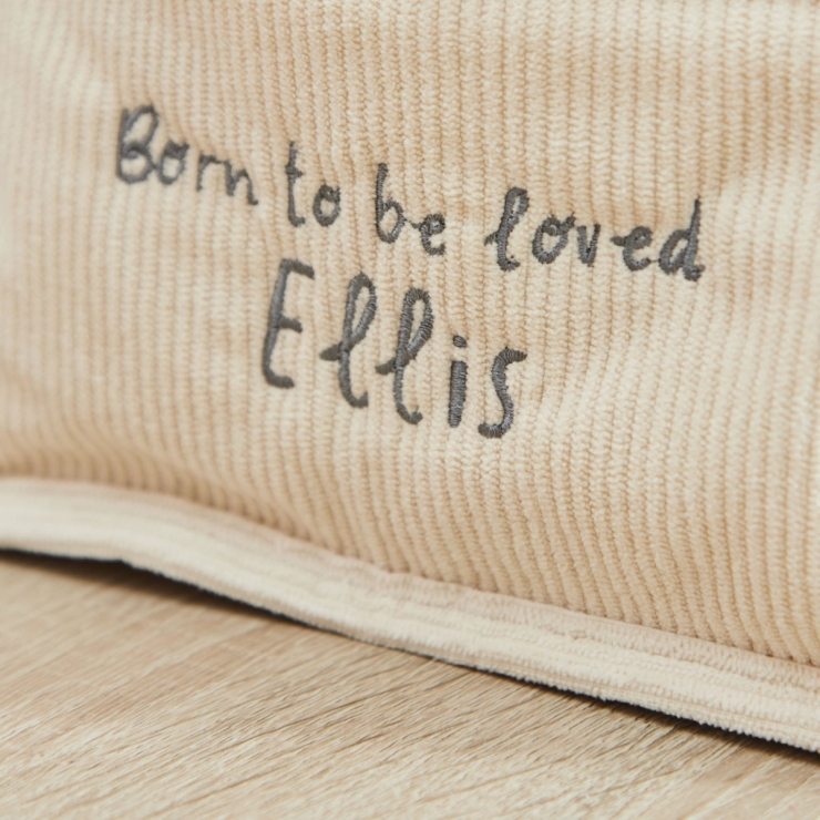 Personalised Born To Be Loved Animal Nappy Caddy 