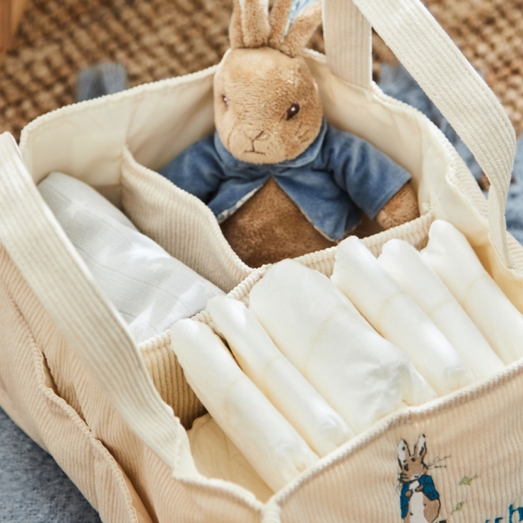 Personalised Peter Rabbit™ Cord Nappy Caddy