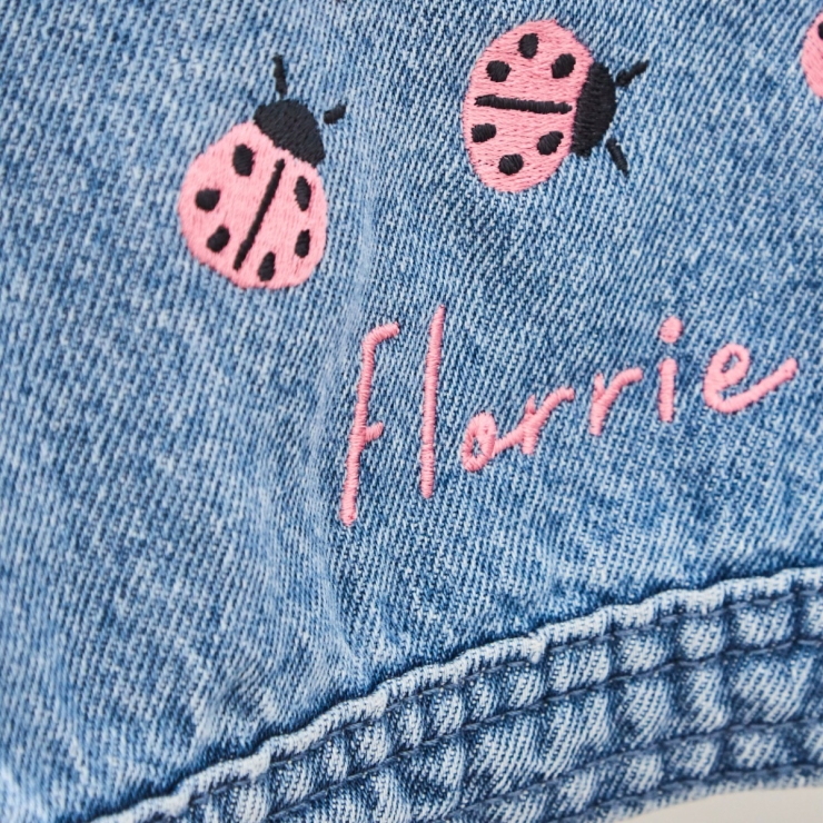 Personalized Ladybird Pink Denim Jacket