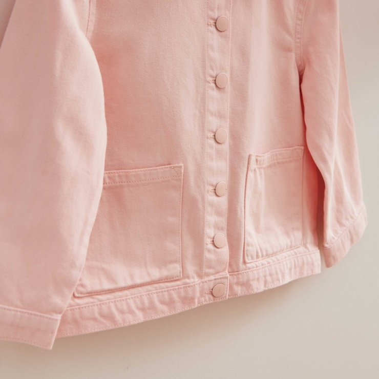 My Kids Personalised LOVE Pink Denim Jacket