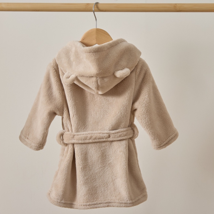 Personalised Oatmeal Fleece Robe With Ears