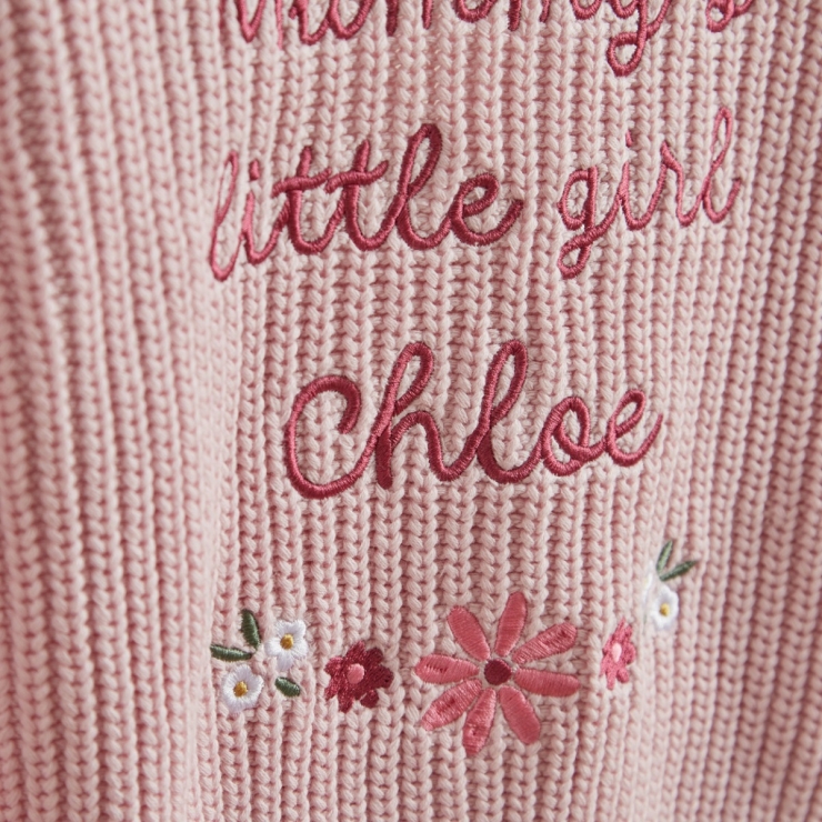 Personalised Mummy's Little Girl Pink Cardigan