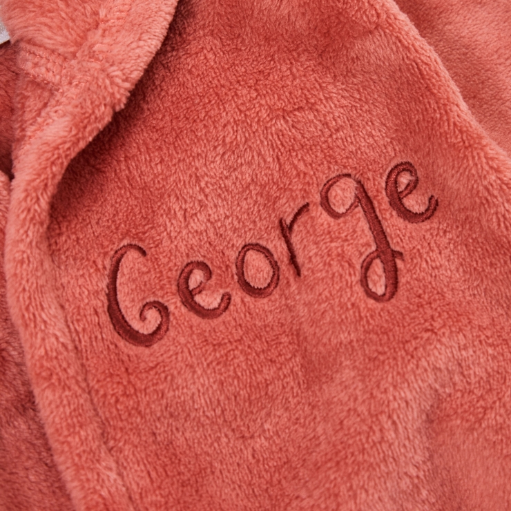 Personalised Pumpkin Fleece Robe with Ears 