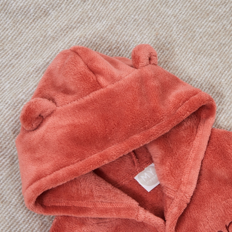 Personalised Pumpkin Fleece Robe with Ears 
