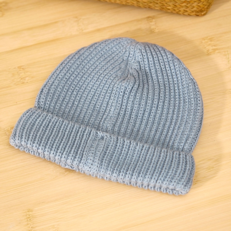 Personalised Simple Name Beanie Hat in Blue