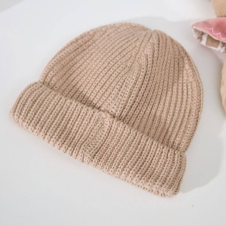 Personalised Simple Name Beanie Hat in Oatmeal