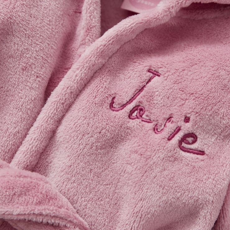 Personalised Raspberry Ripple Fleece Robe