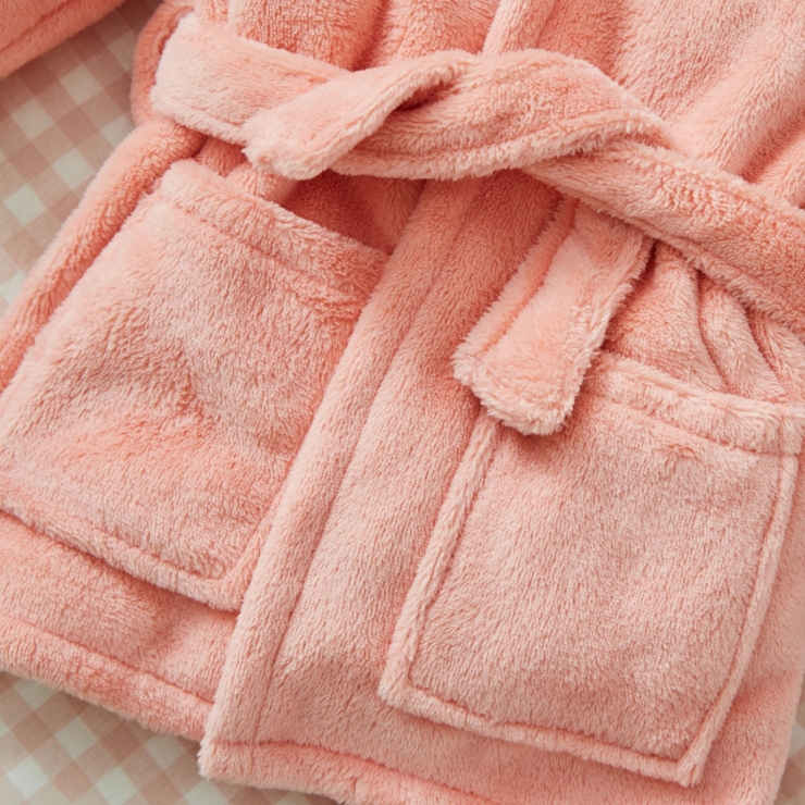 Personalised Peach Sorbet Fleece Robe