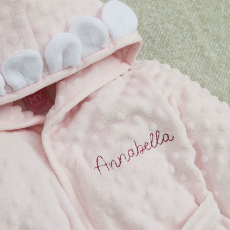 Personalised Flower Fleece Robe 