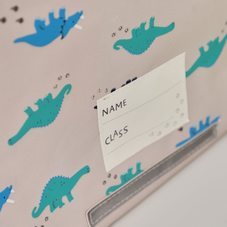 Personalised Grey Dino Book Bag