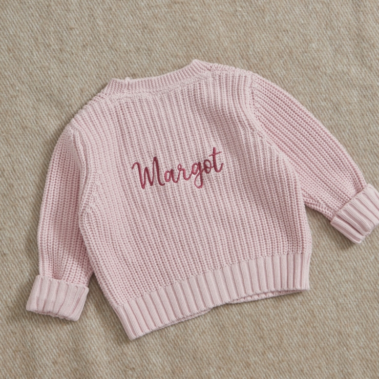 Personalised Pink Cardigan