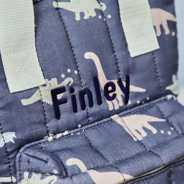 Personalized Quilted Dino All-Over Print Mini Backpack