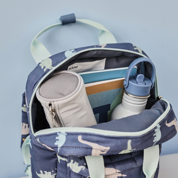 Personalized Quilted Dino All-Over Print Mini Backpack