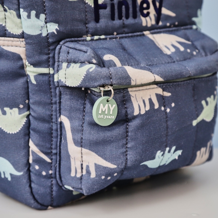Personalized Quilted Dino All-Over Print Mini Backpack