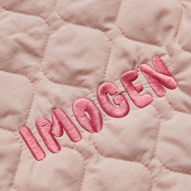 Personalized Name Pink Quilted Jacket 