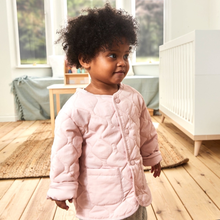 Personalized Name Pink Quilted Jacket 
