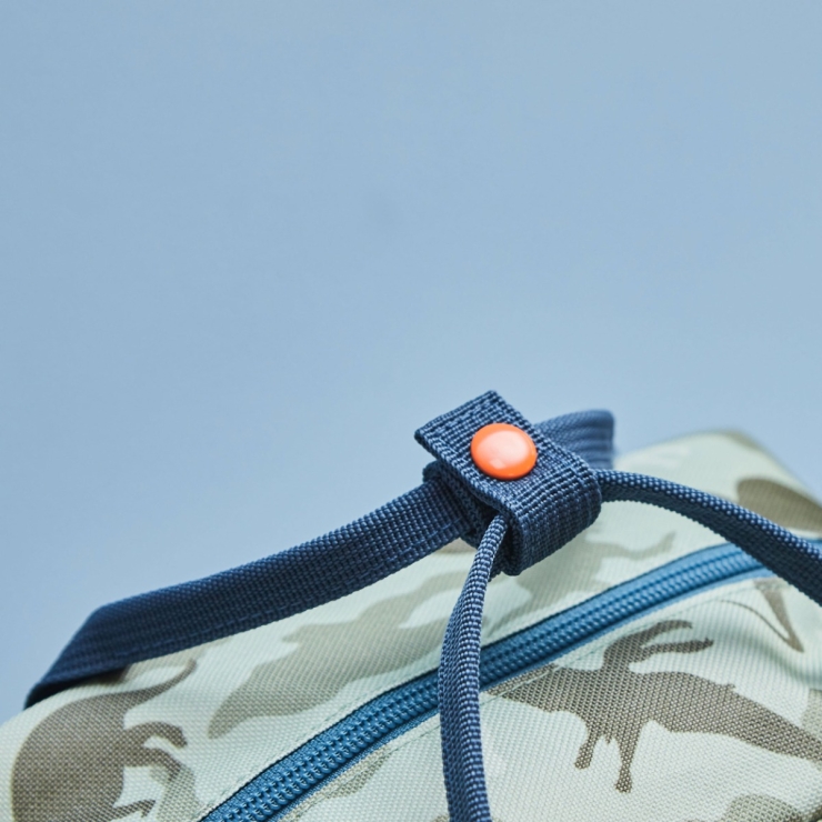 Personalised Dino Camo All-Over Print Glow In The Dark Medium Backpack