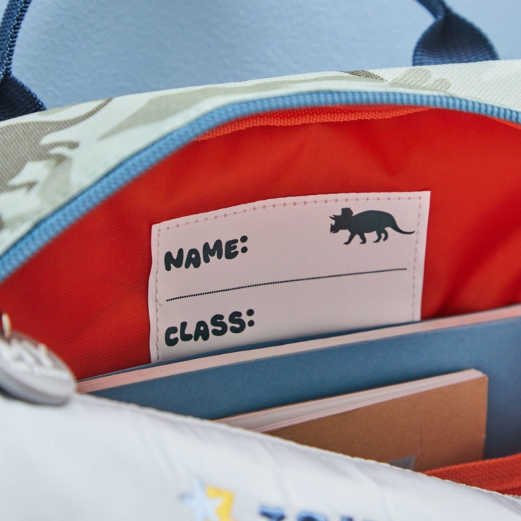 Personalised Dino Camo All-Over Print Glow In The Dark Medium Backpack