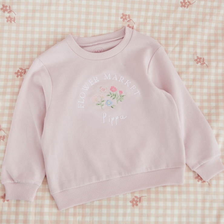 Personalised Flower Market Pink Sweater