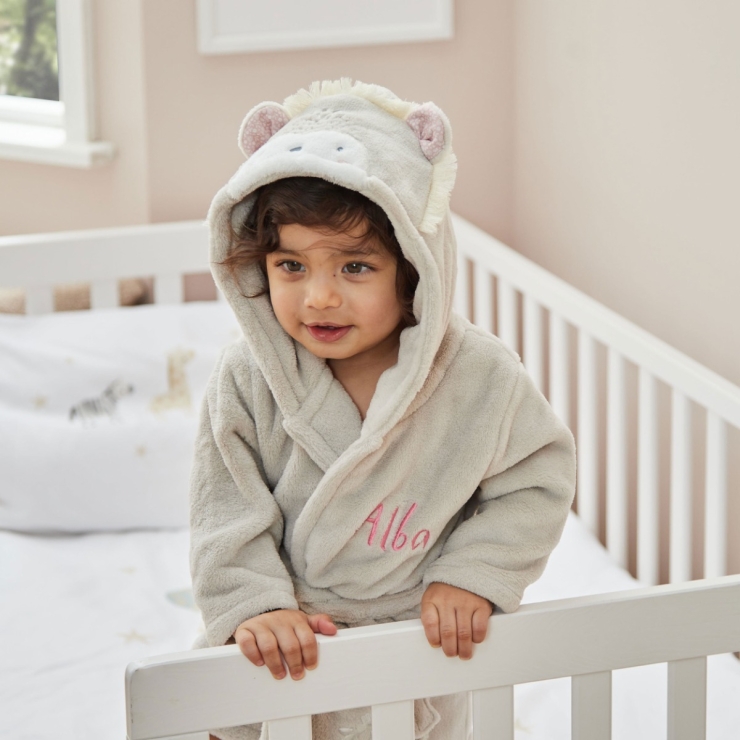 Personalised Hedgehog Fleece Robe 
