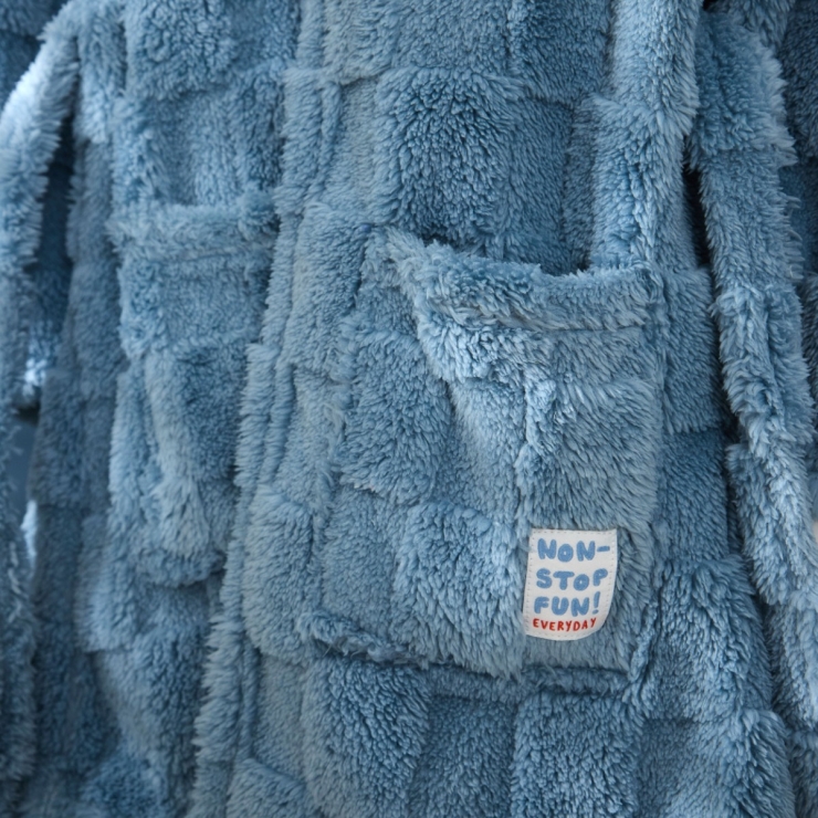 My Kids Personalised Checkerboard Fleece Robe