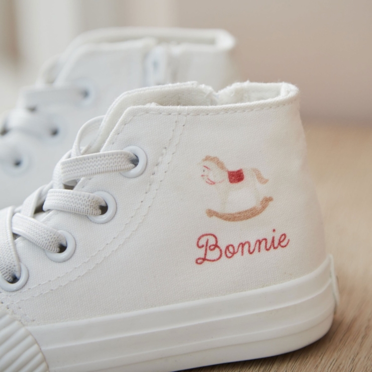 Personalised Heritage Horse White High Tops