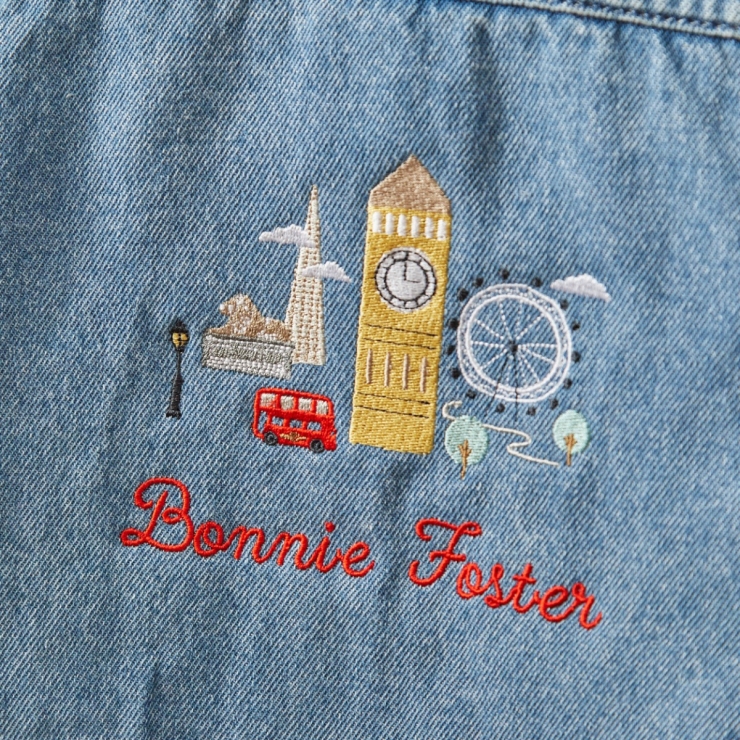 Personalised London City Denim Jacket