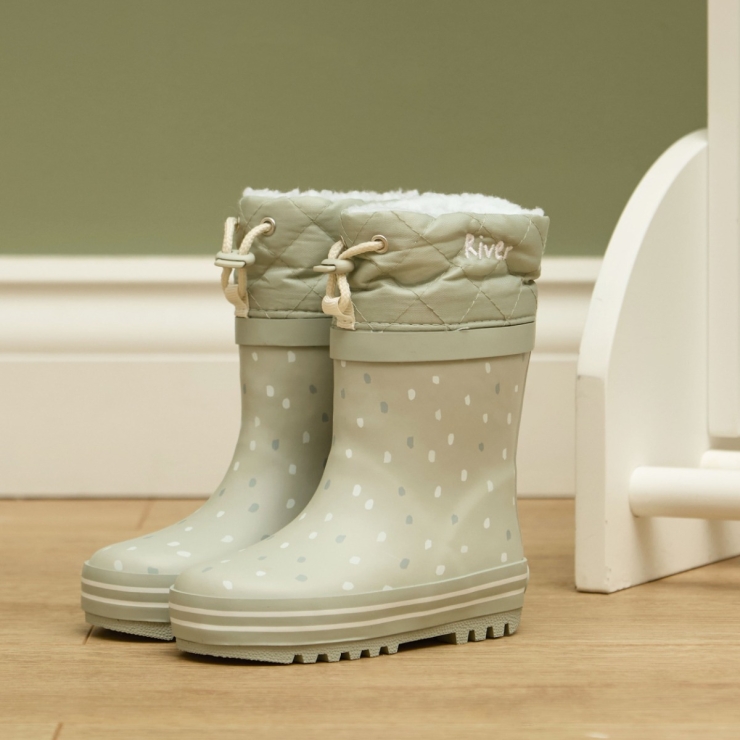 Personalised Sage Spot Welly Boots FSC®